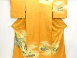 山水模様訪問着